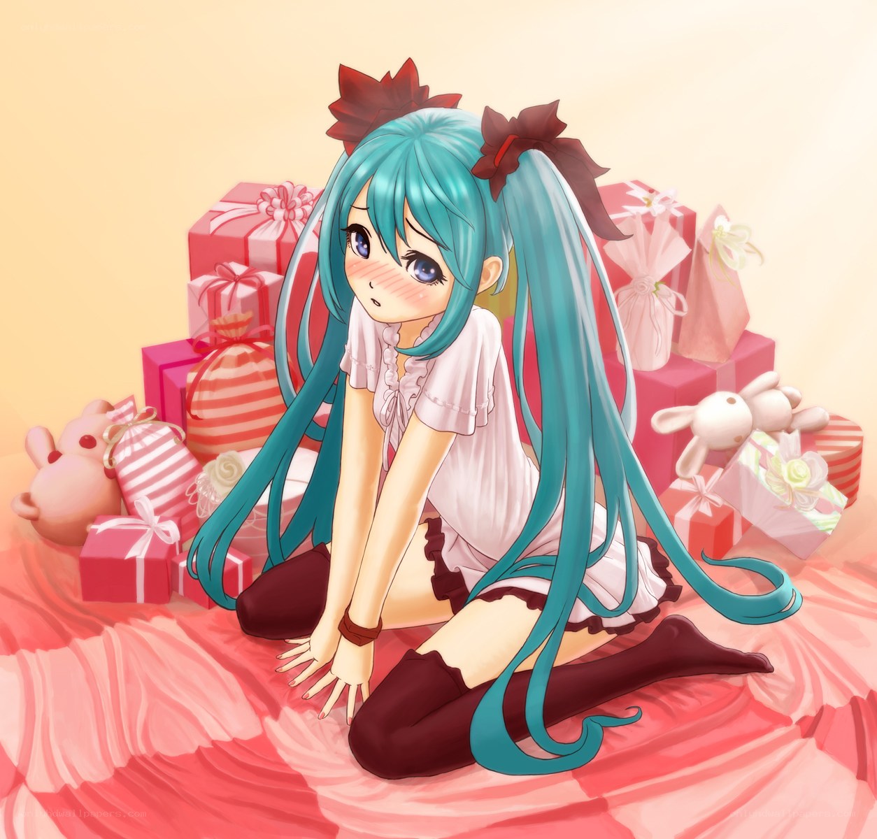 Miku with gifts