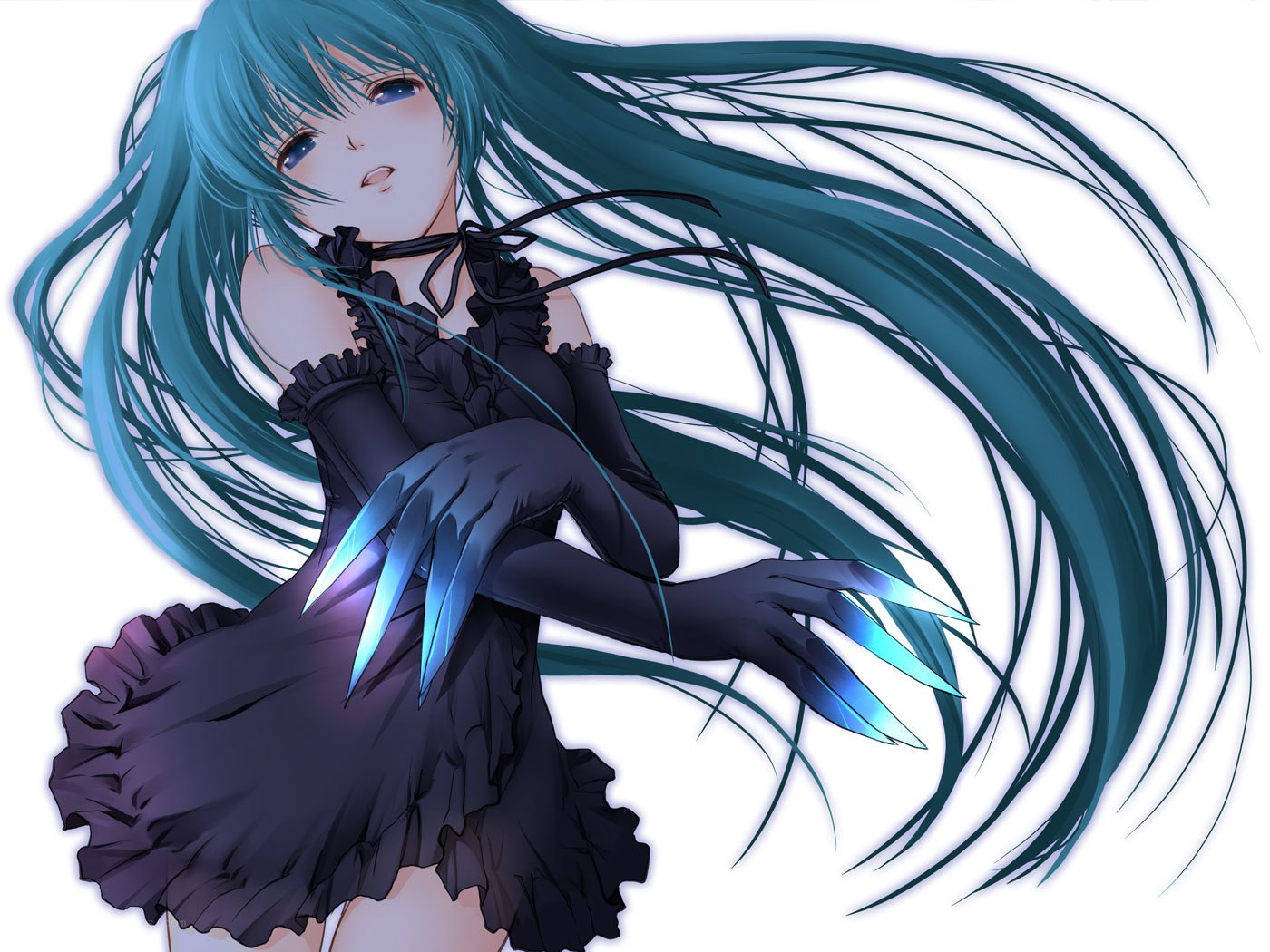 Miku with glowing claws