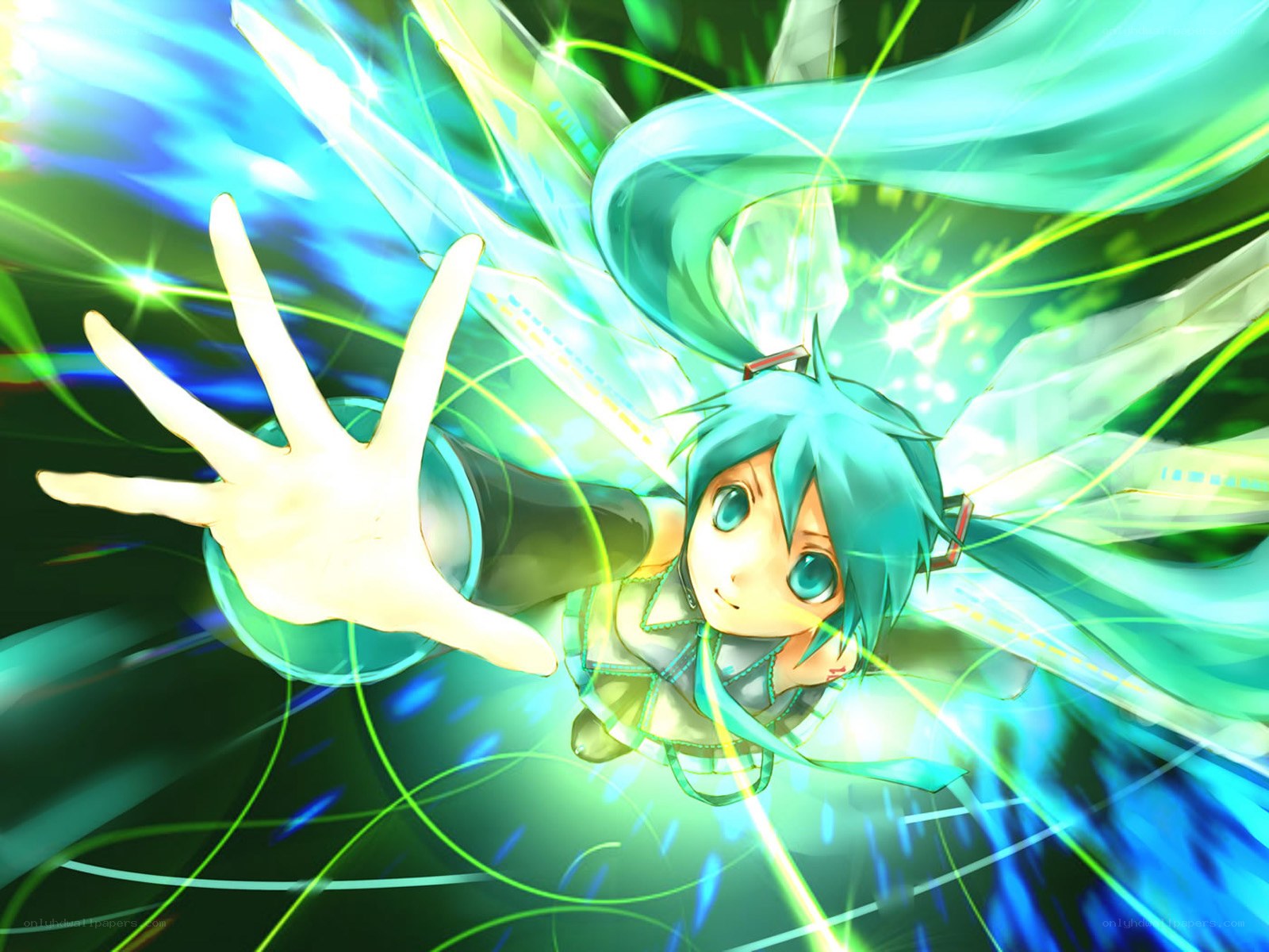 Miku with glowing energy