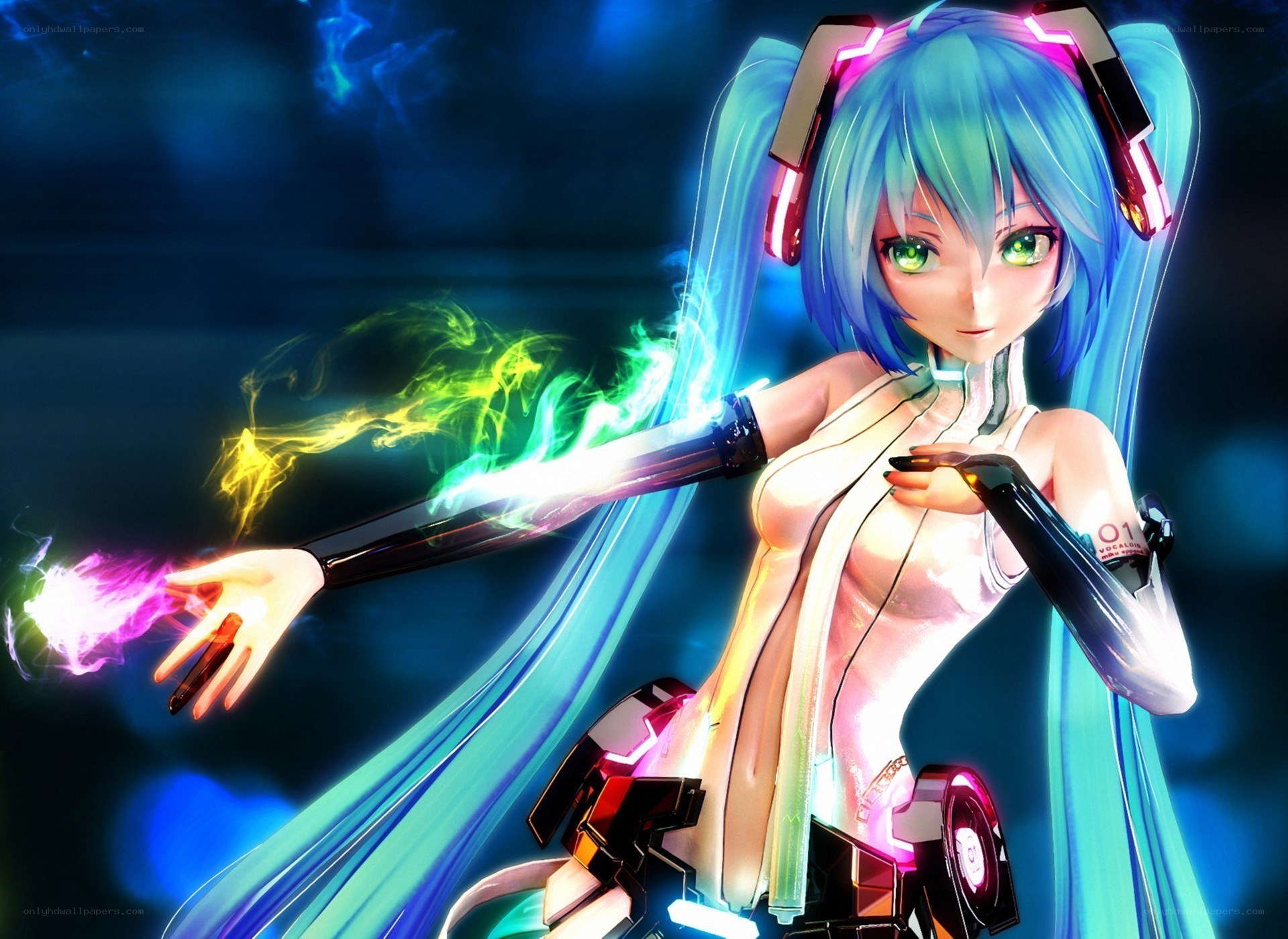 Miku with glowing energy