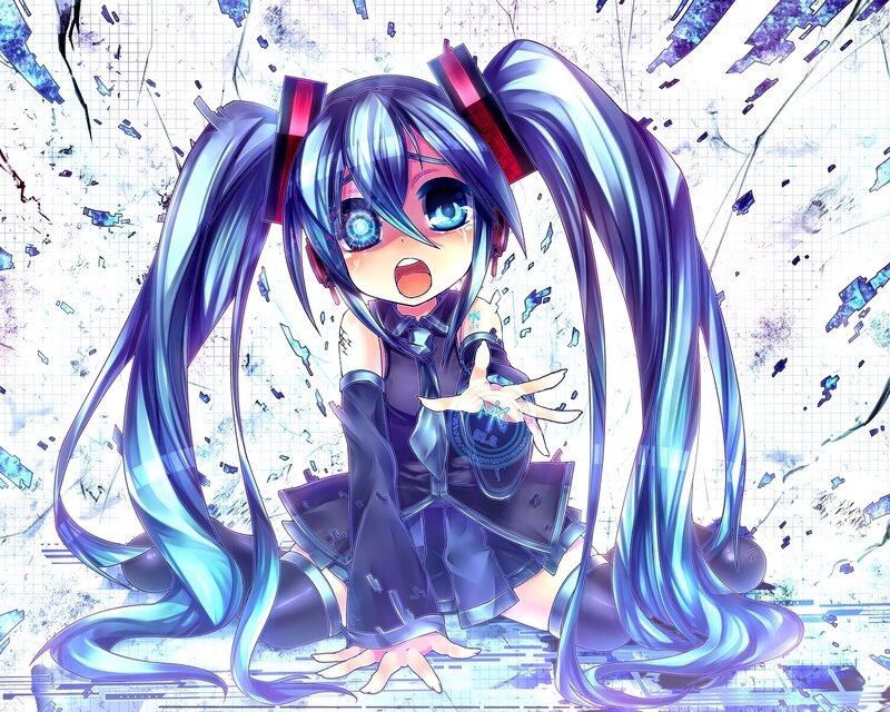 Miku with glowing eye