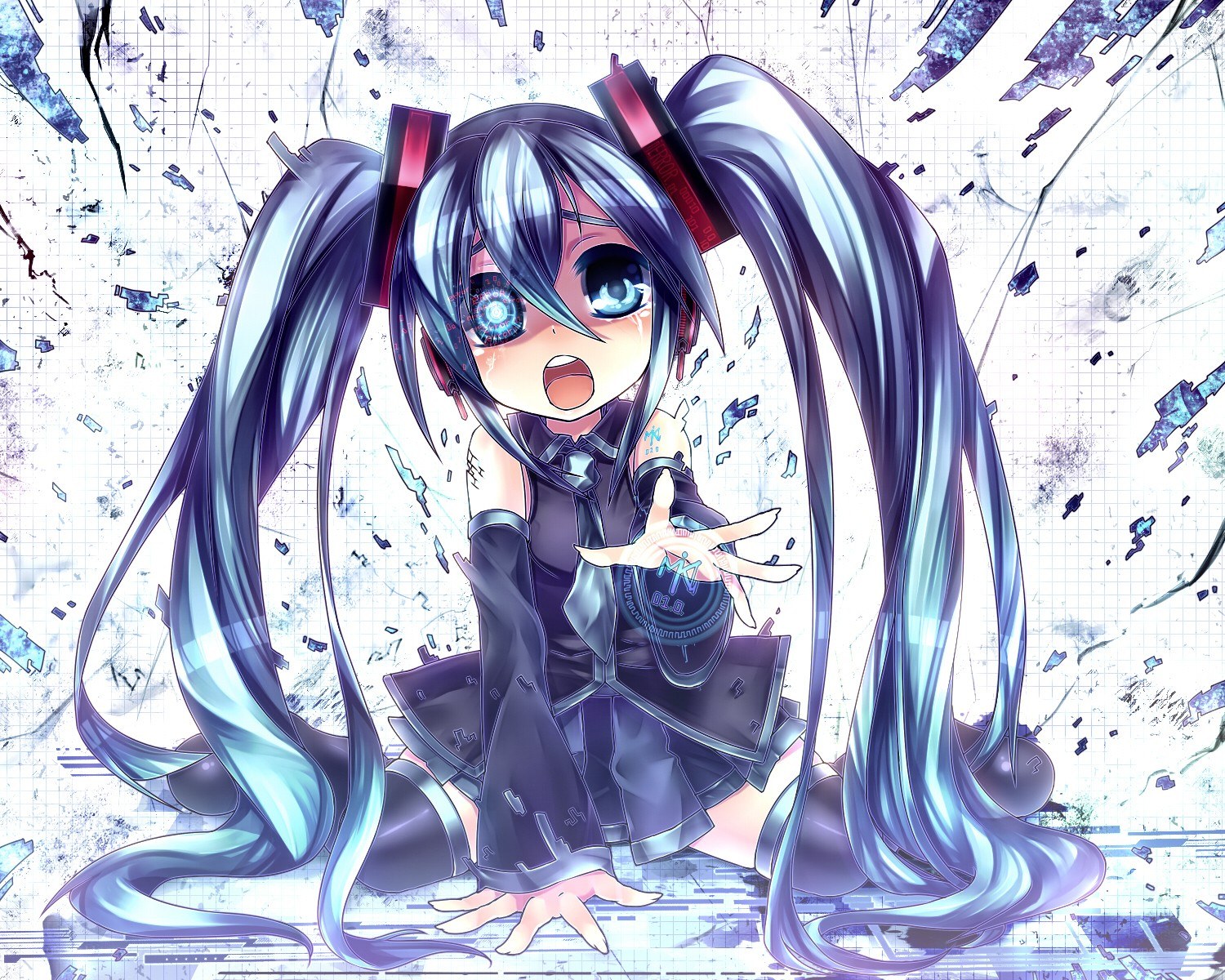 Miku with glowing eye
