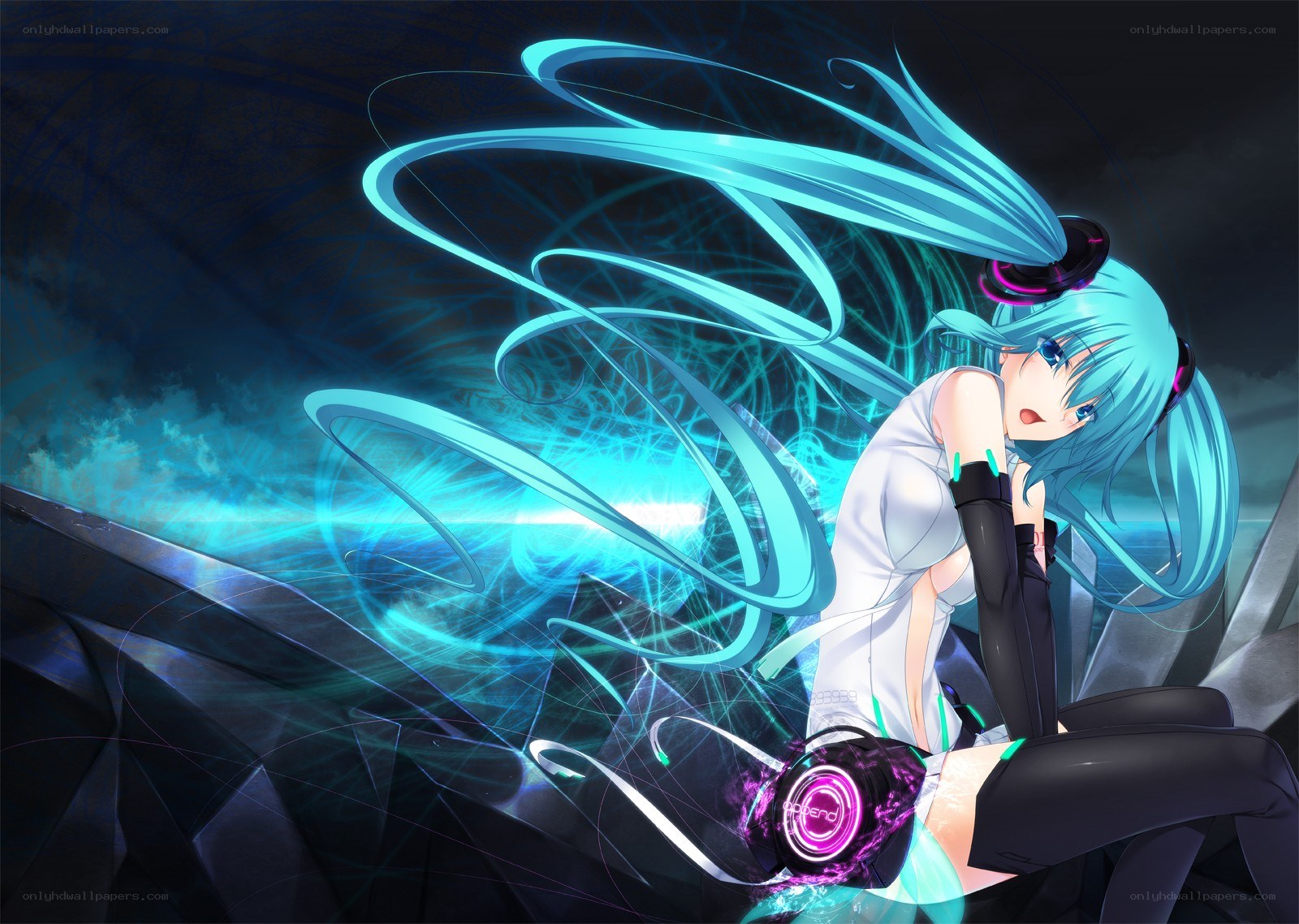 Miku with glowing hair