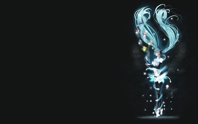 Miku with glowing hair