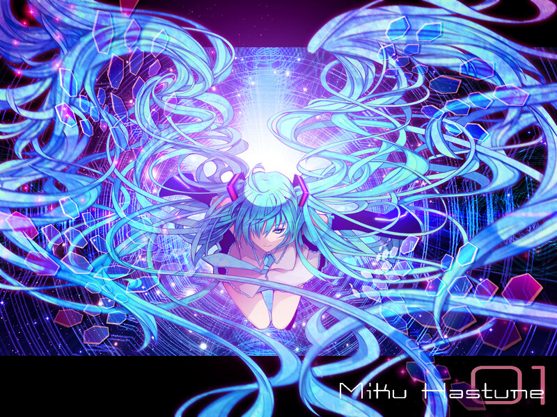 Miku with glowing hair