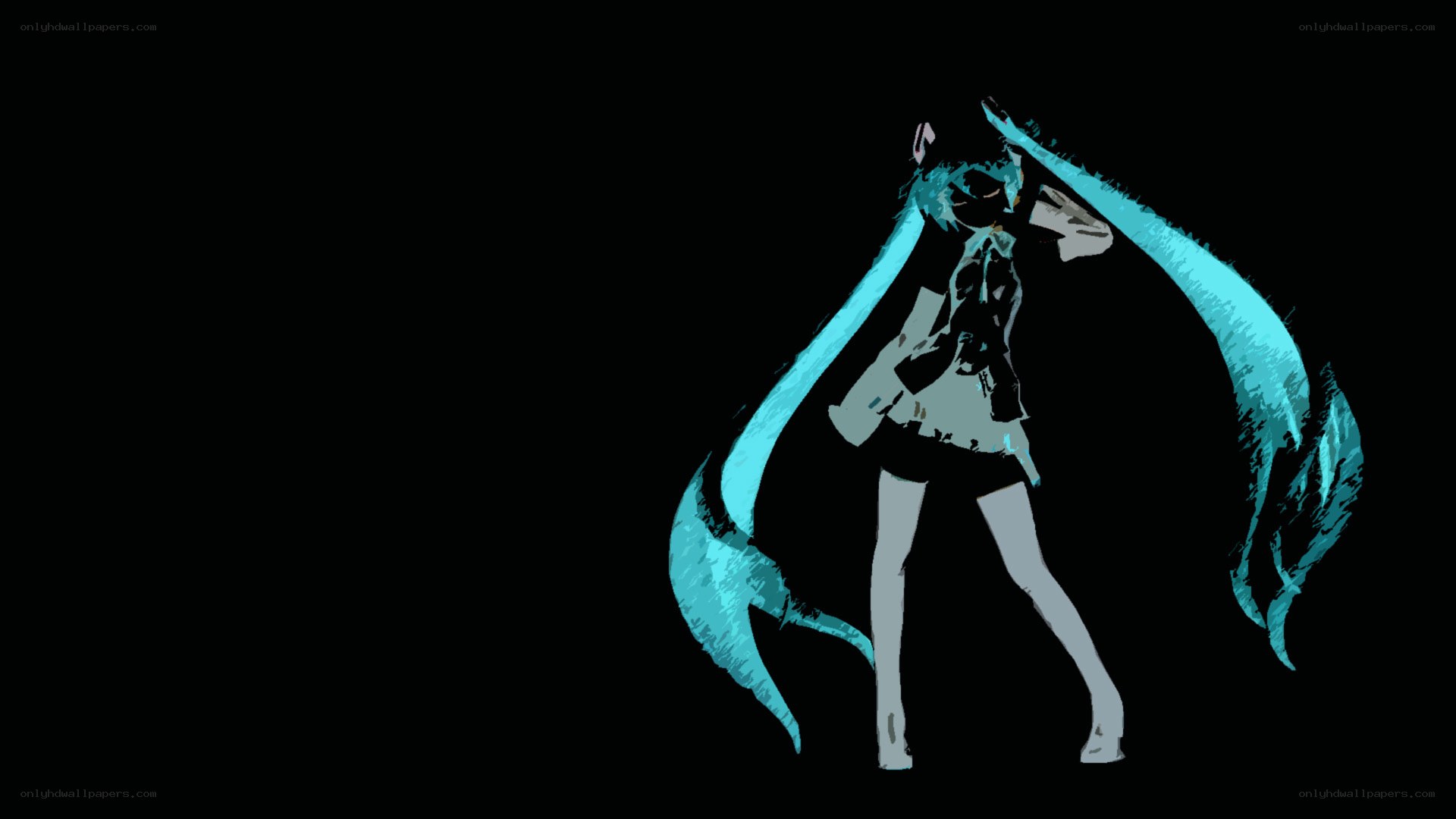 Miku with glowing hair