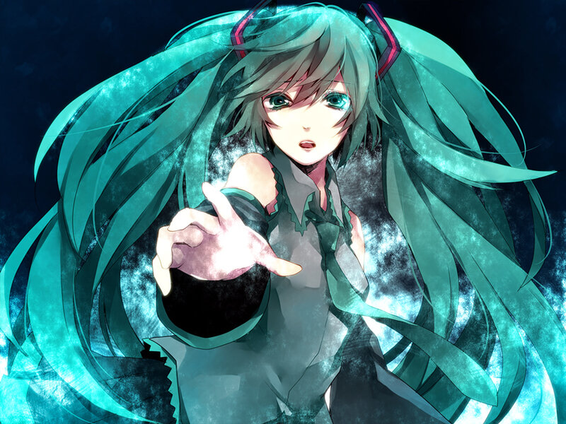Miku with glowing hand