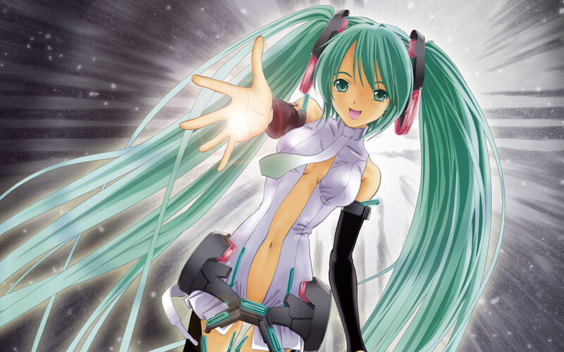 Miku with glowing hand