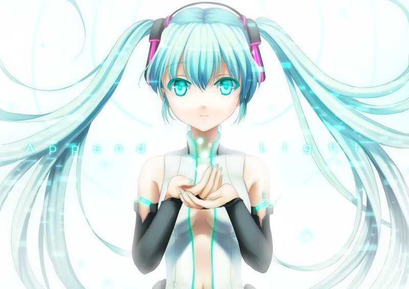 Miku with glowing hands