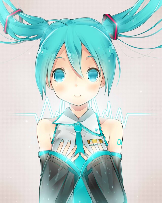 Miku with glowing heart