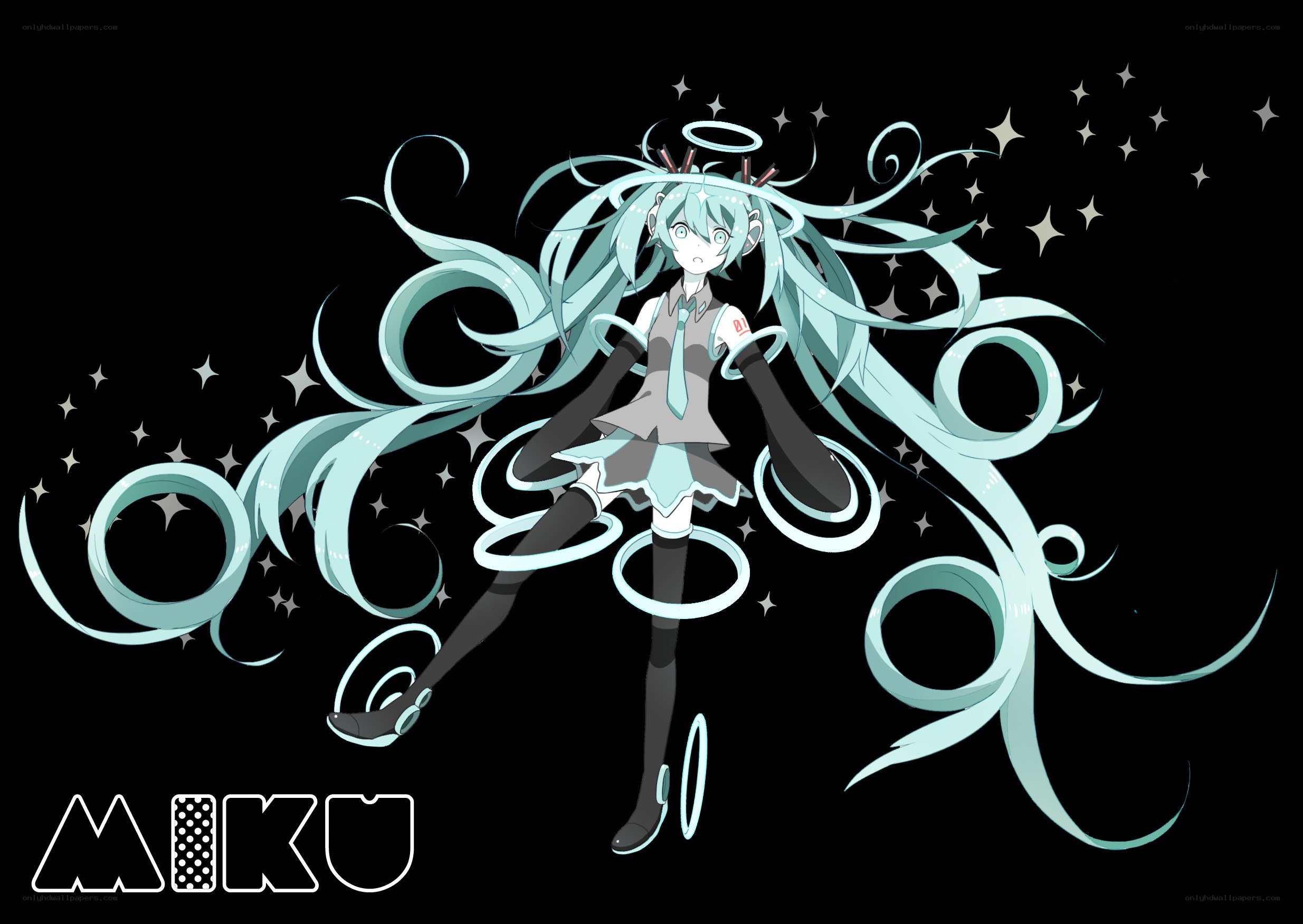 Miku with glowing rings