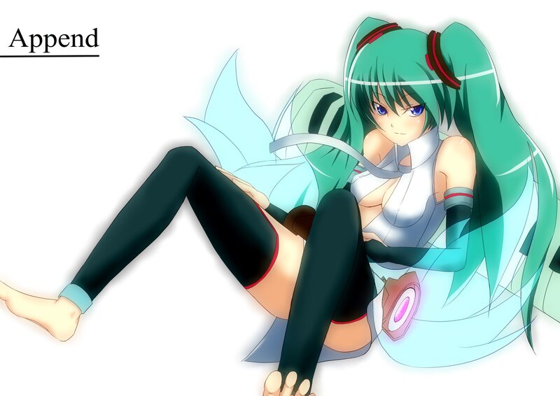 Miku with glowing wings