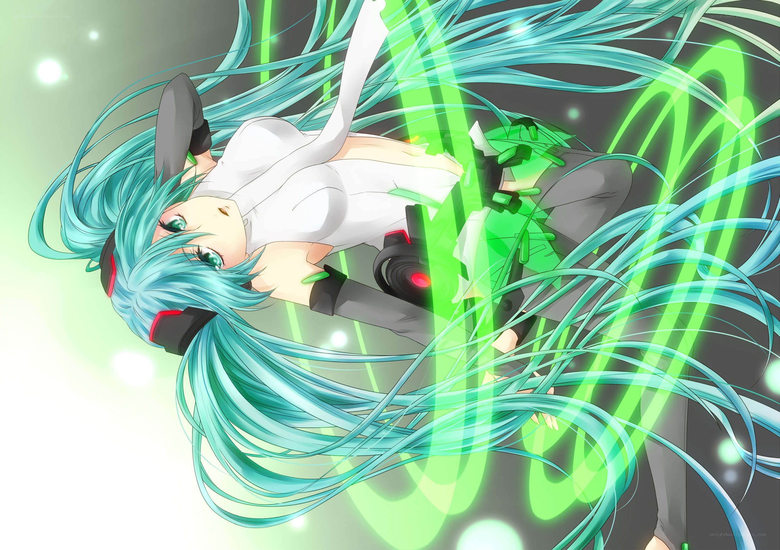 Miku with green energy