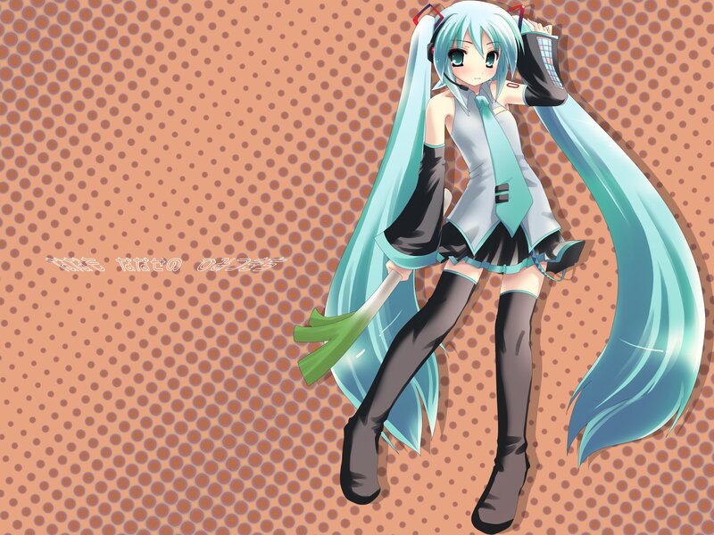 Miku with green onion