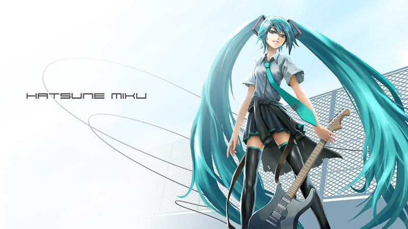 Miku with guitar