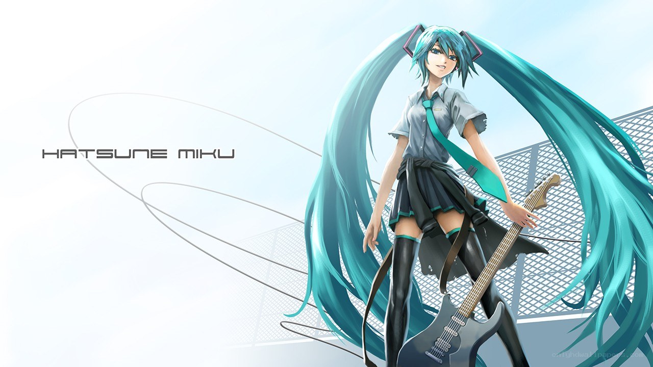 Miku with guitar