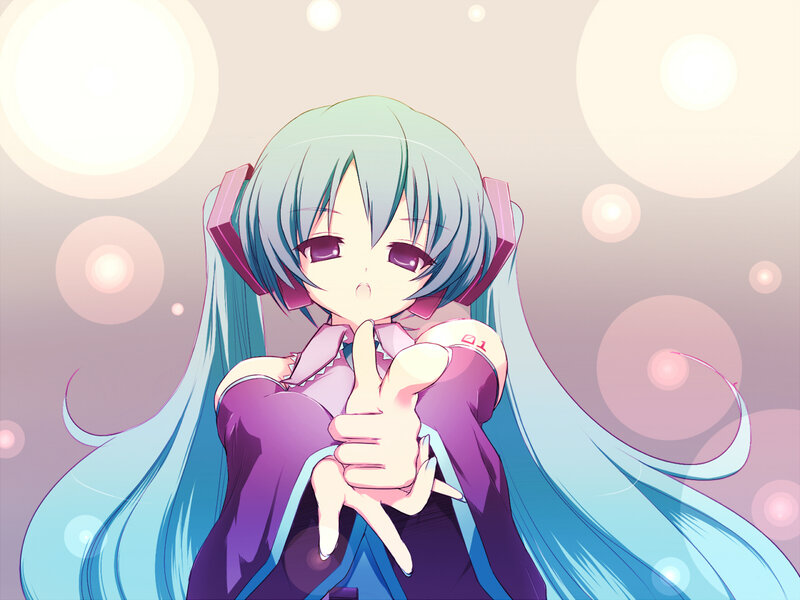 Miku with headphones