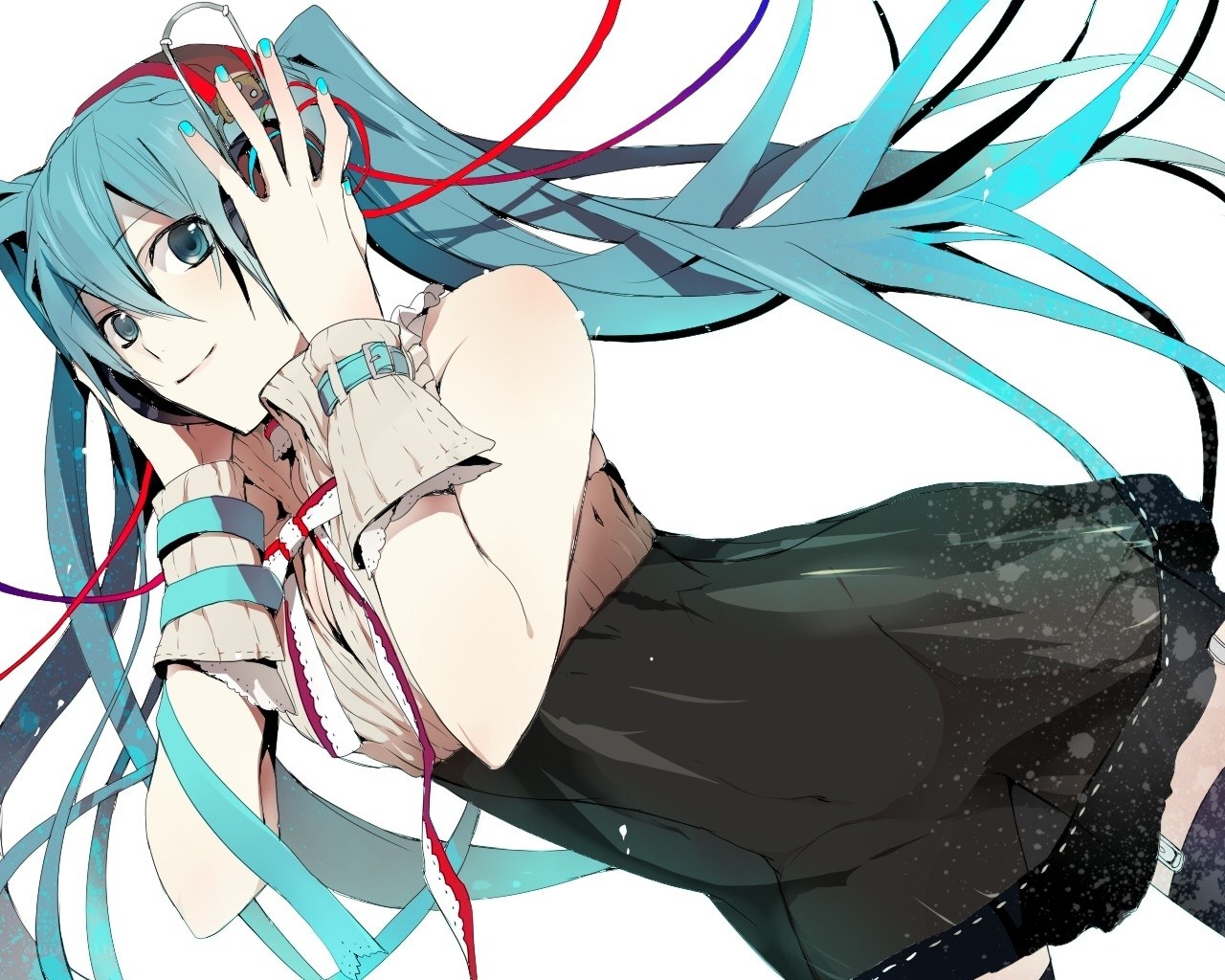 Miku with headphones