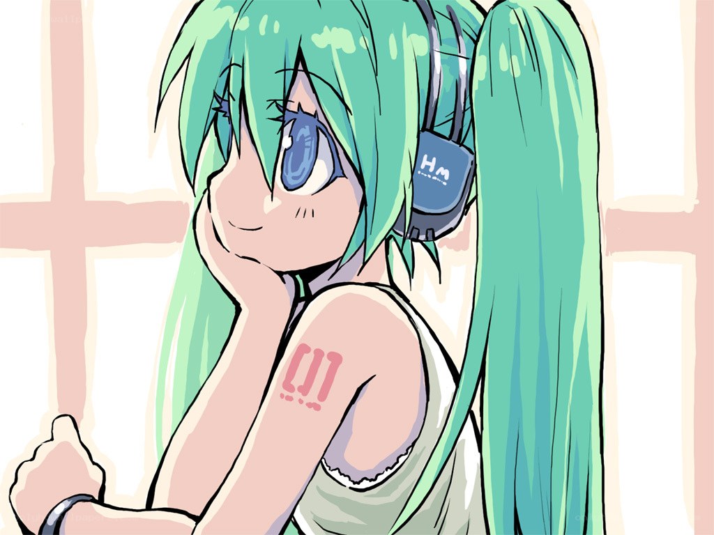 Miku with headphones