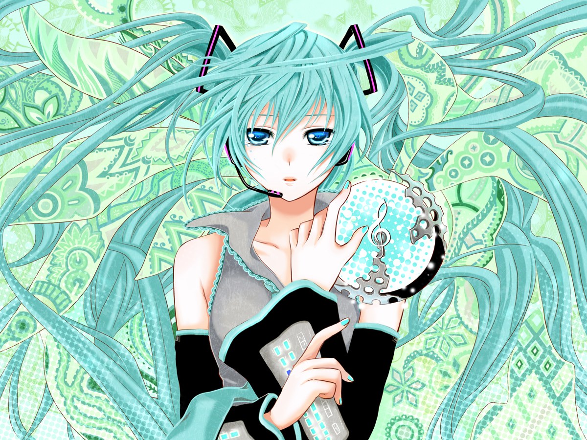 Miku with headphones