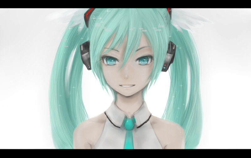 Miku with headphones
