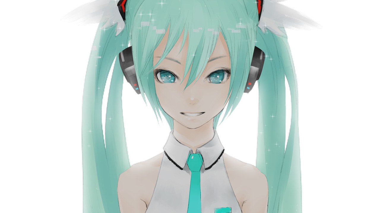 Miku with headphones