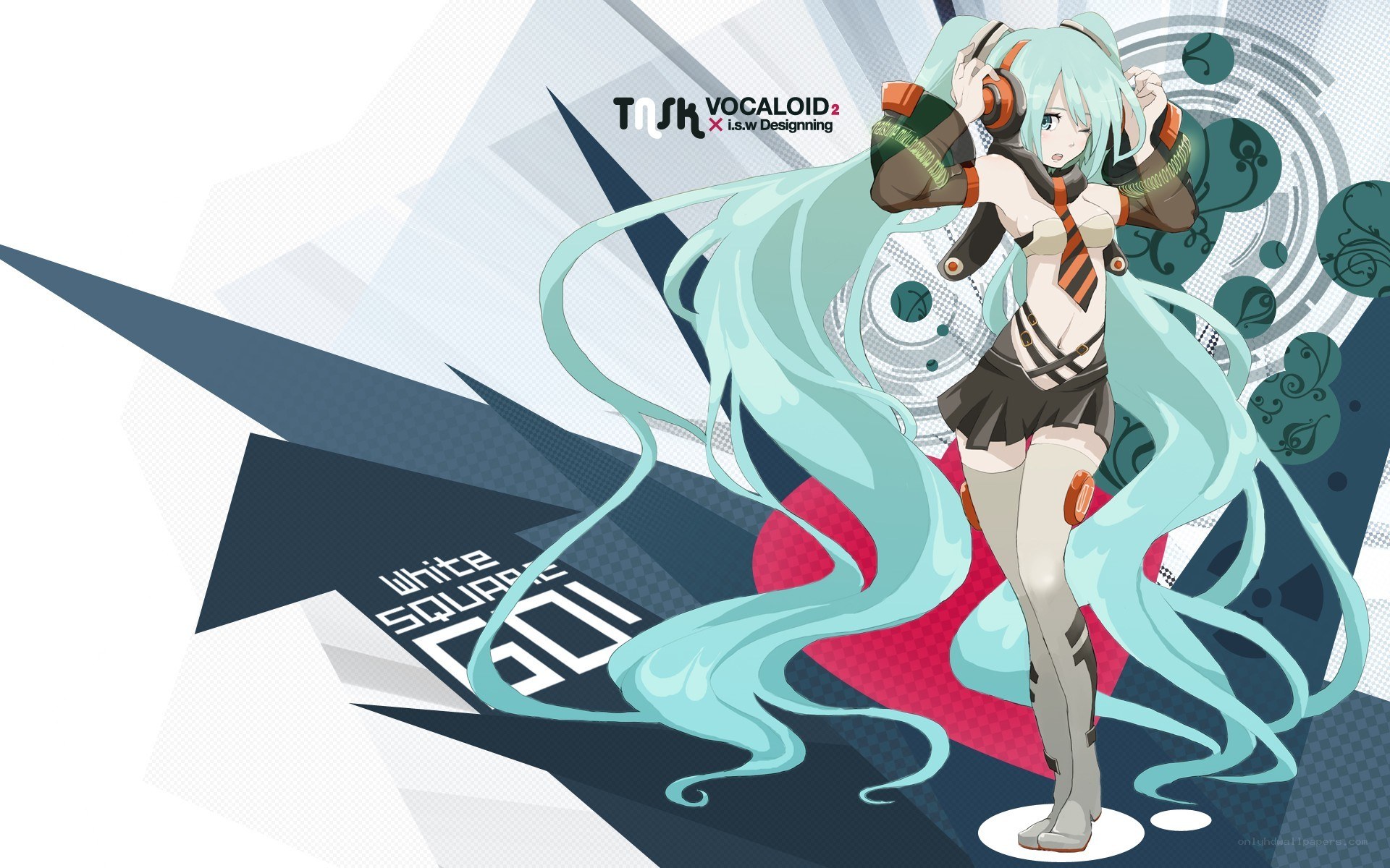Miku with headphones