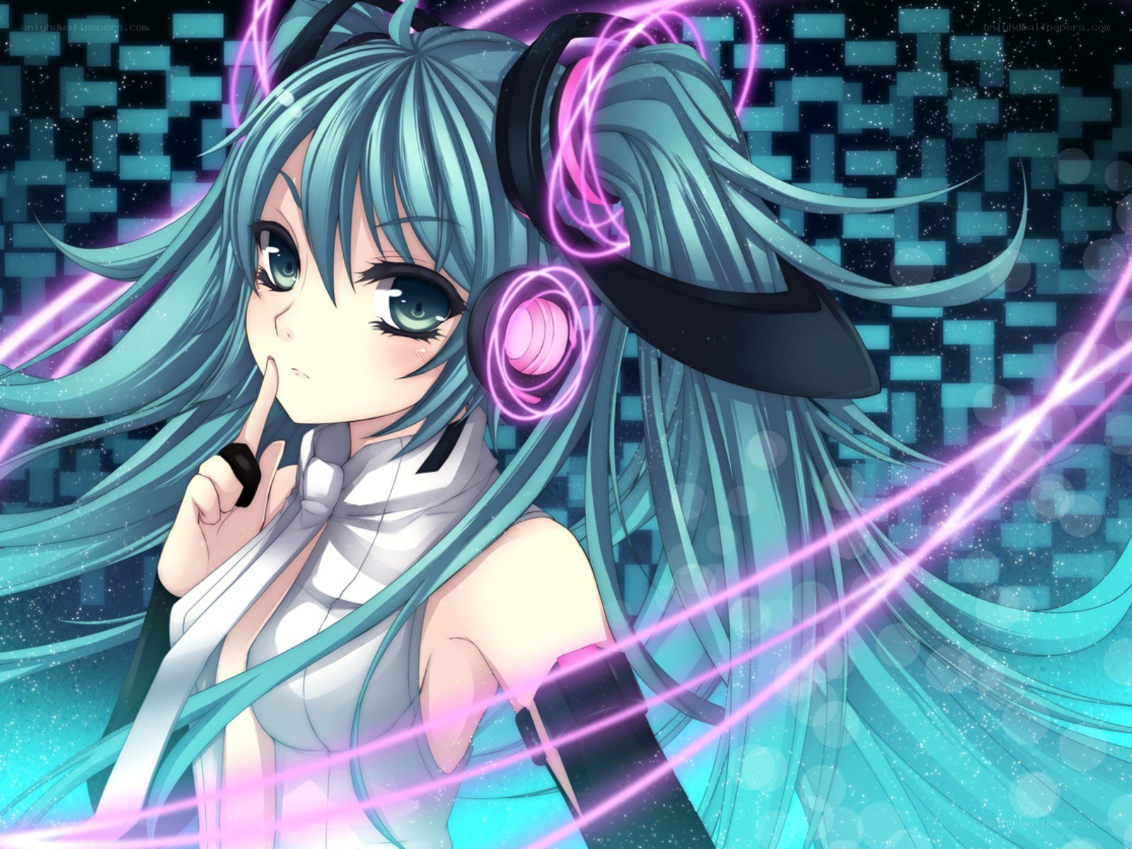 Miku with headphones