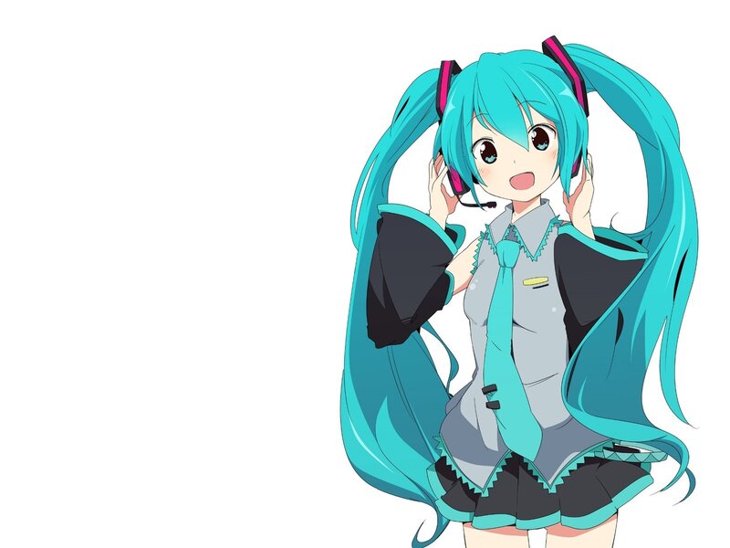 Miku with headphones