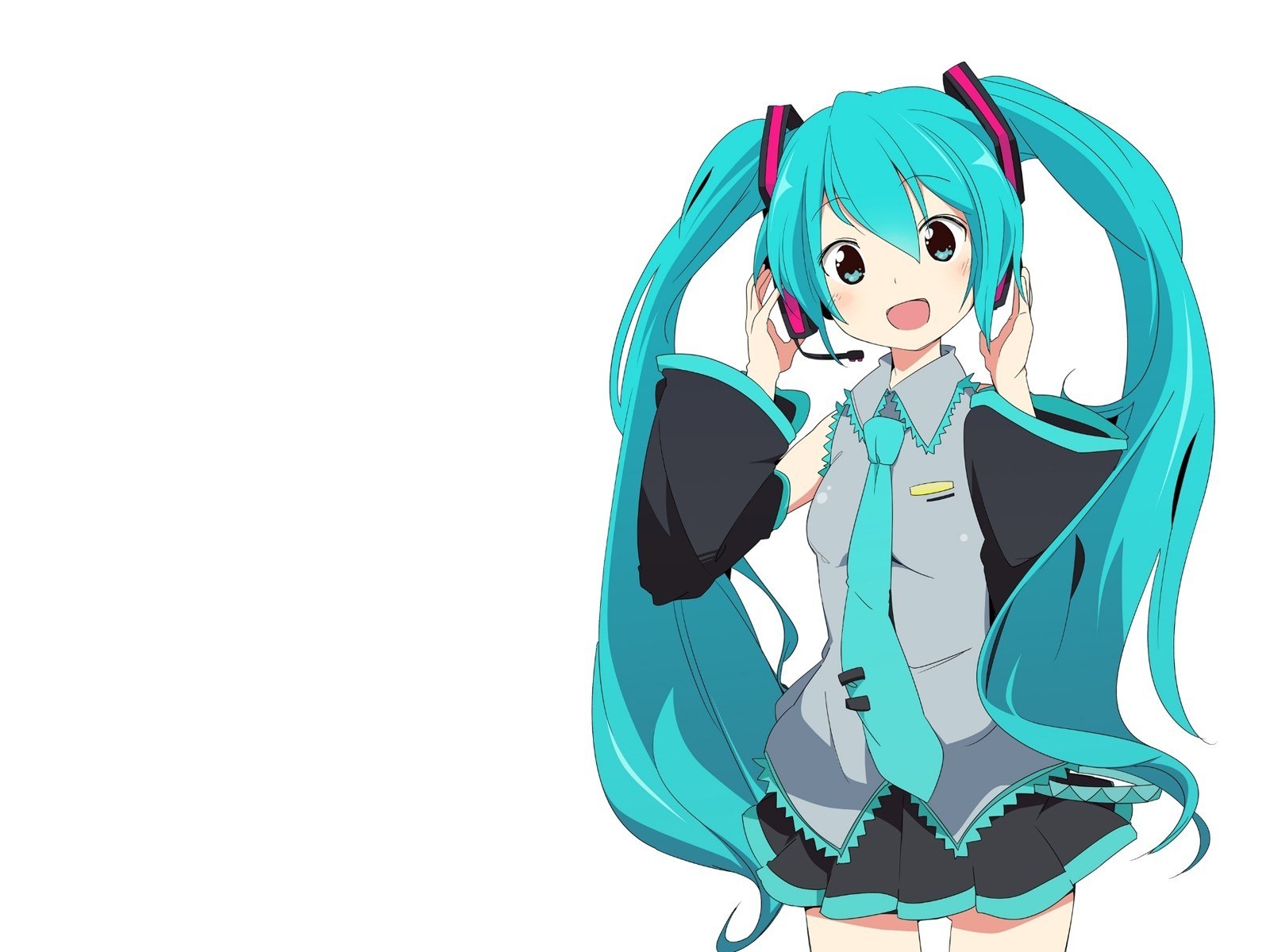 Miku with headphones