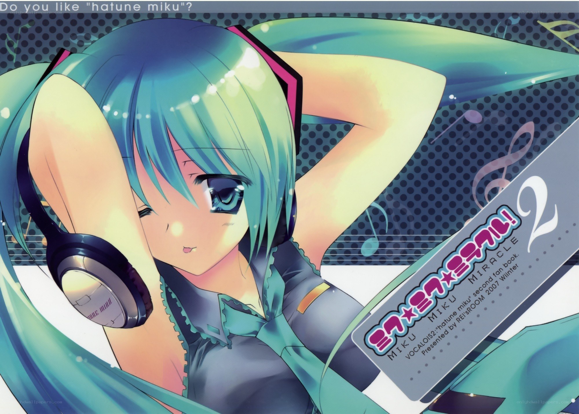 Miku with headphones
