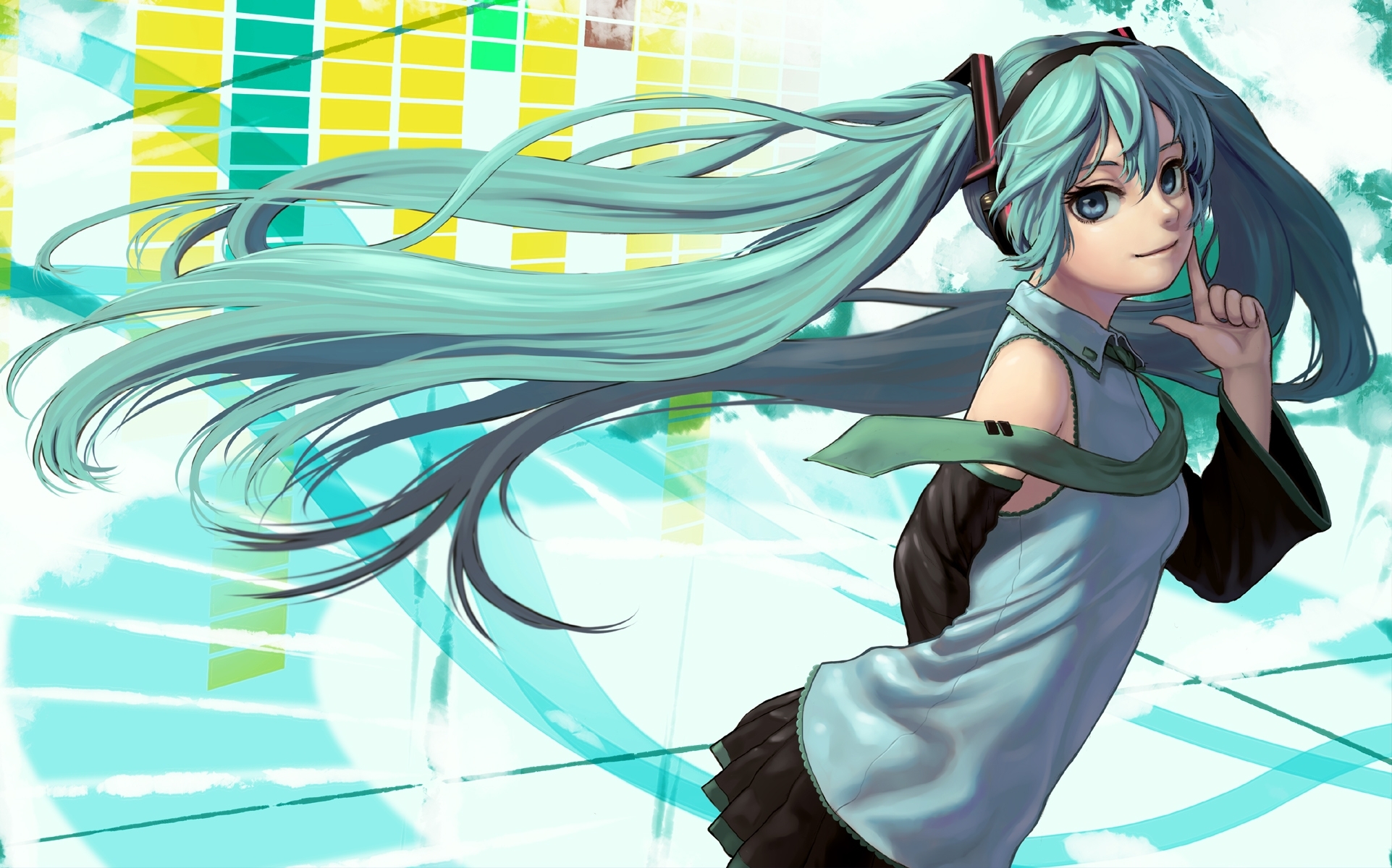 Miku with headphones