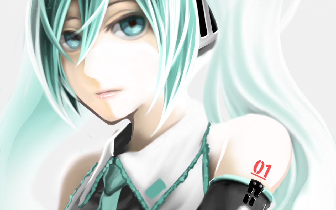 Miku with headphones