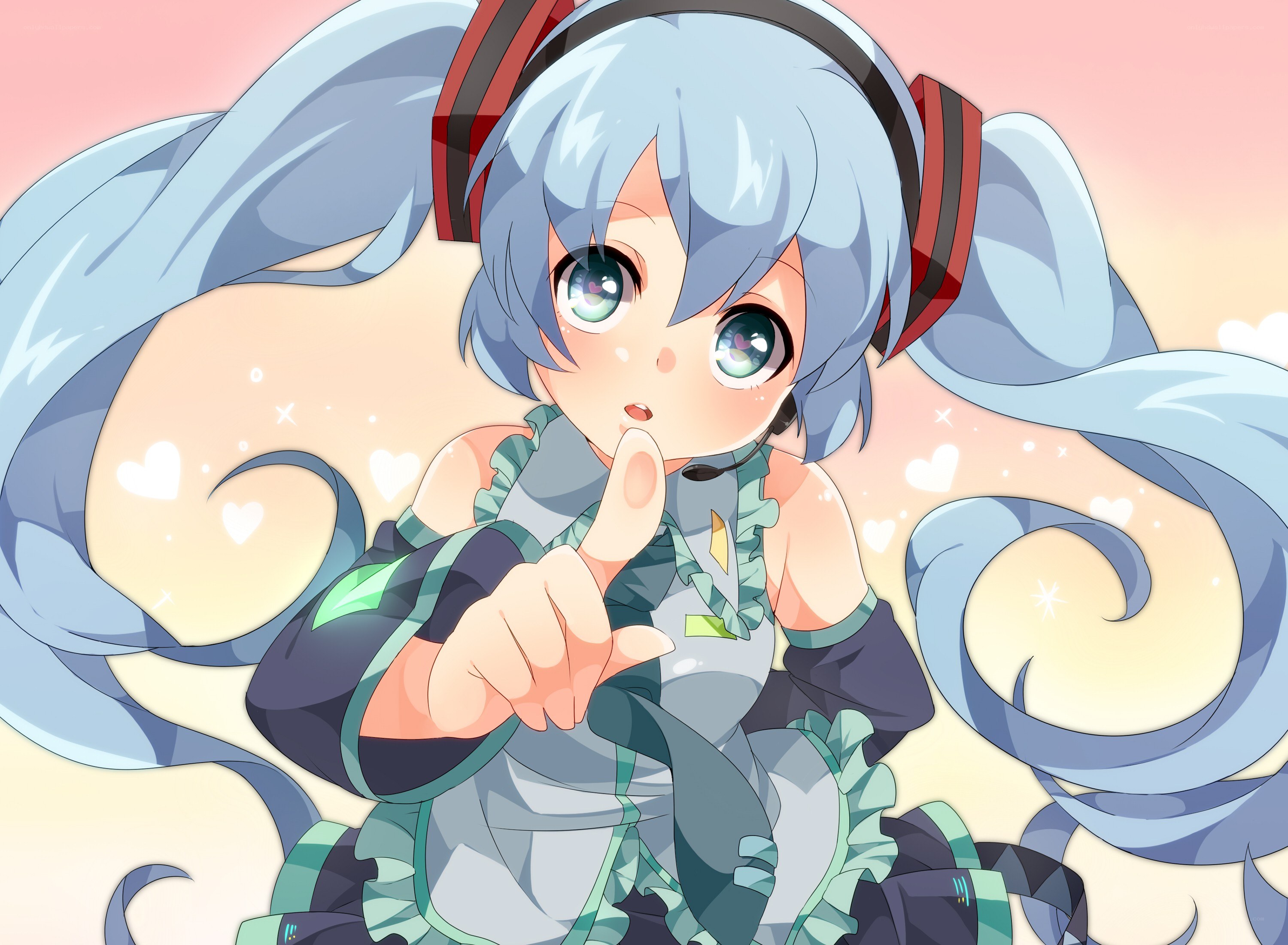 Miku with headphones