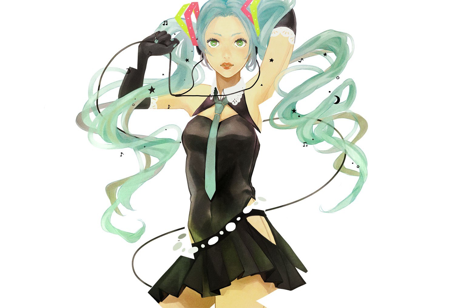 Miku with headphones