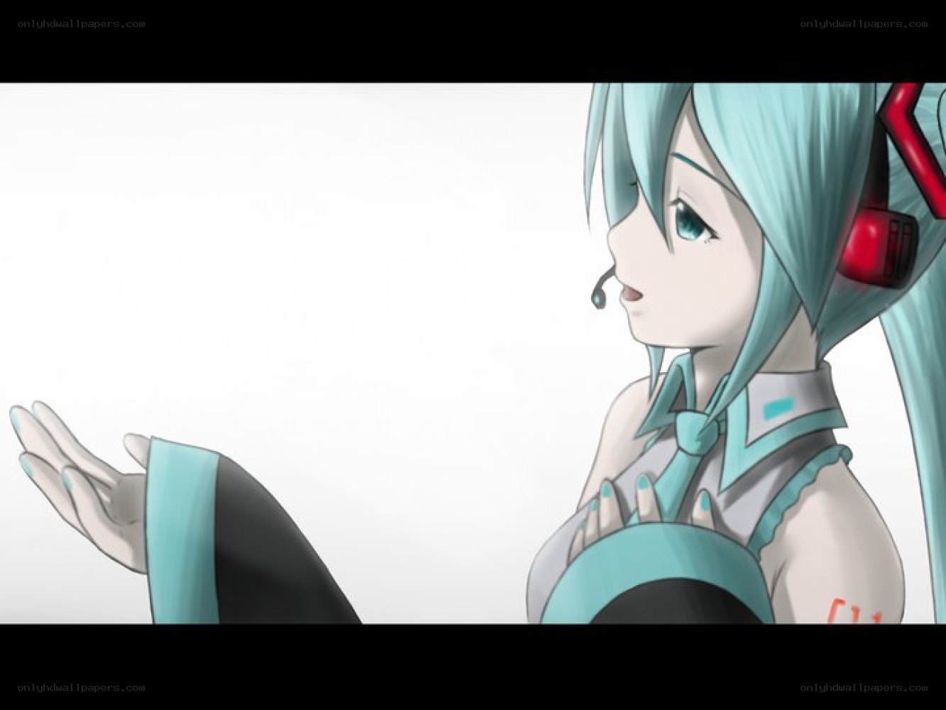 Miku with headphones
