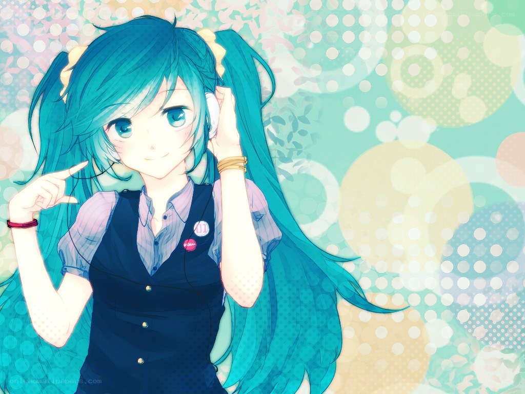 Miku with headphones