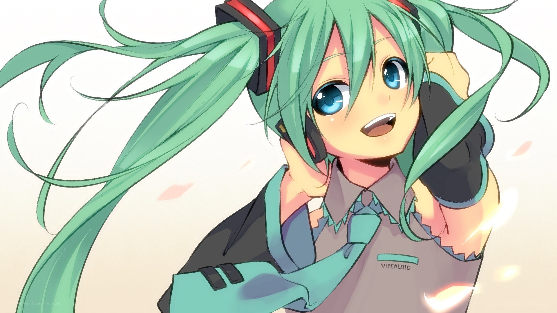 Miku with headphones