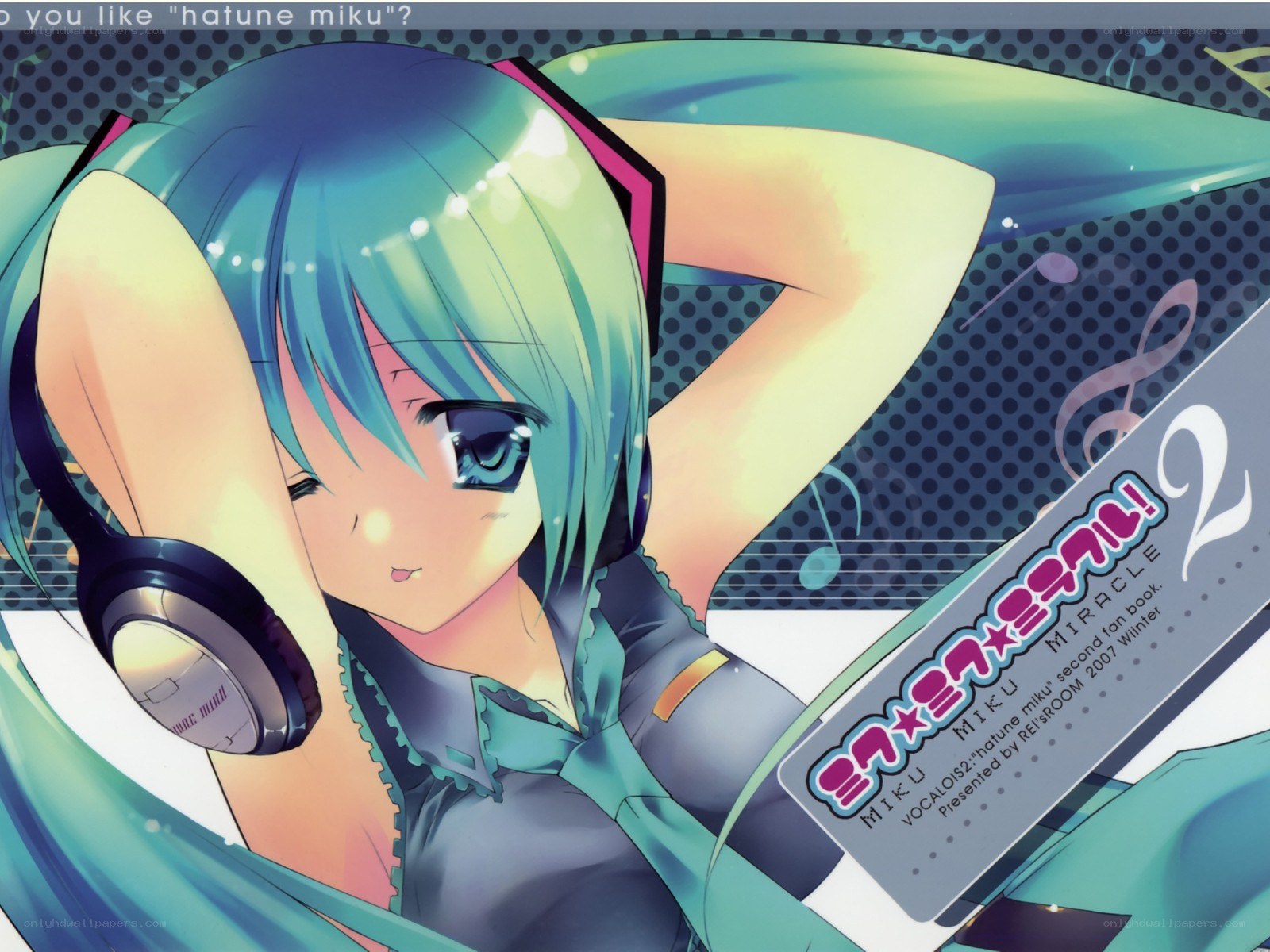 Miku with headphones