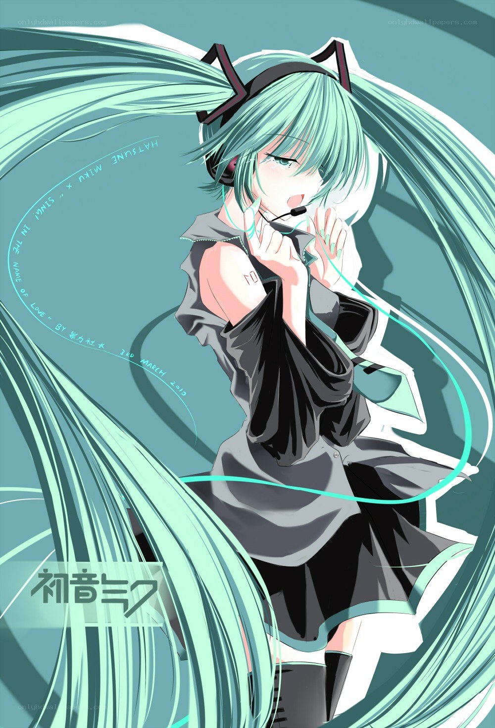 Miku with headphones