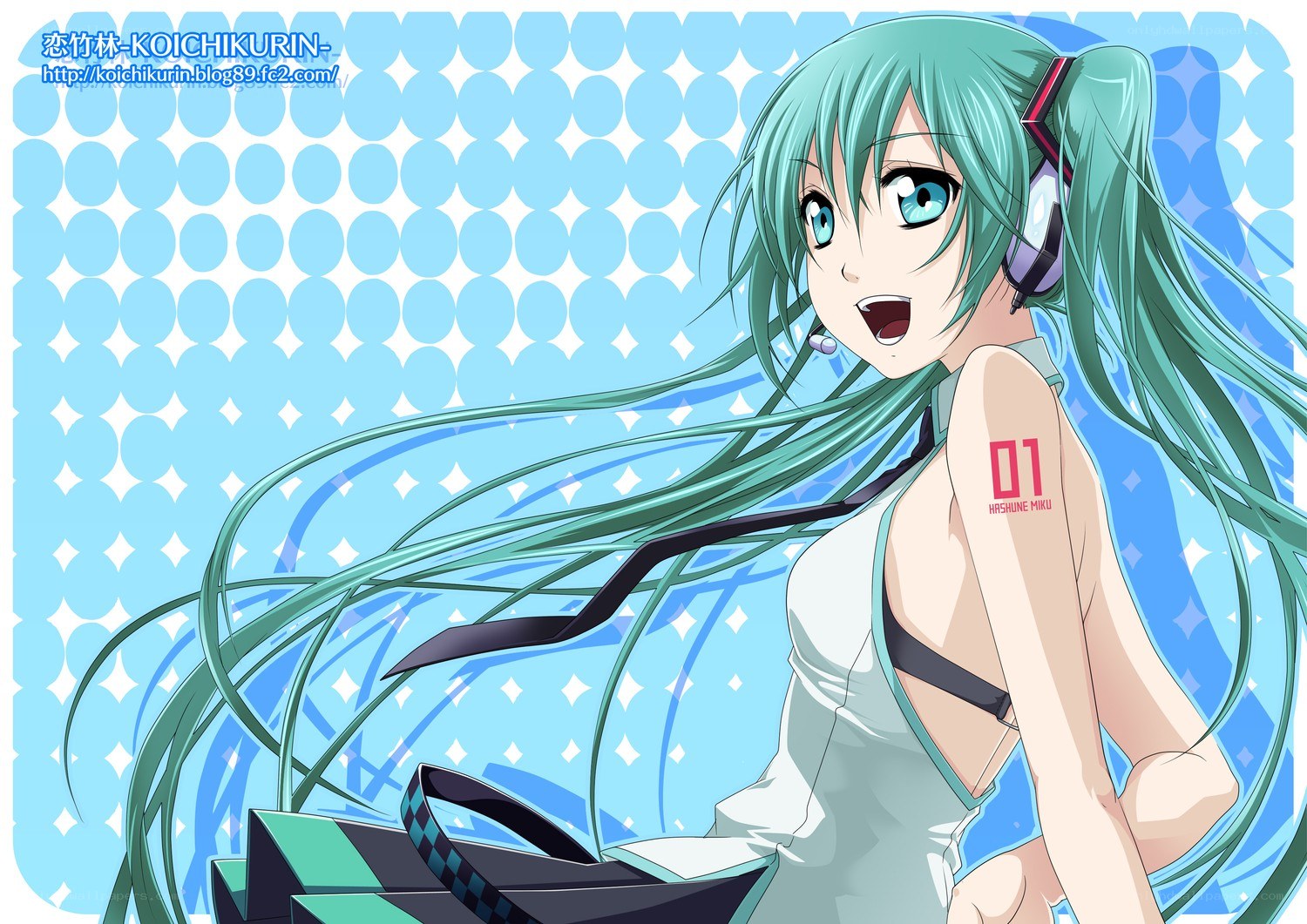 Miku with headphones