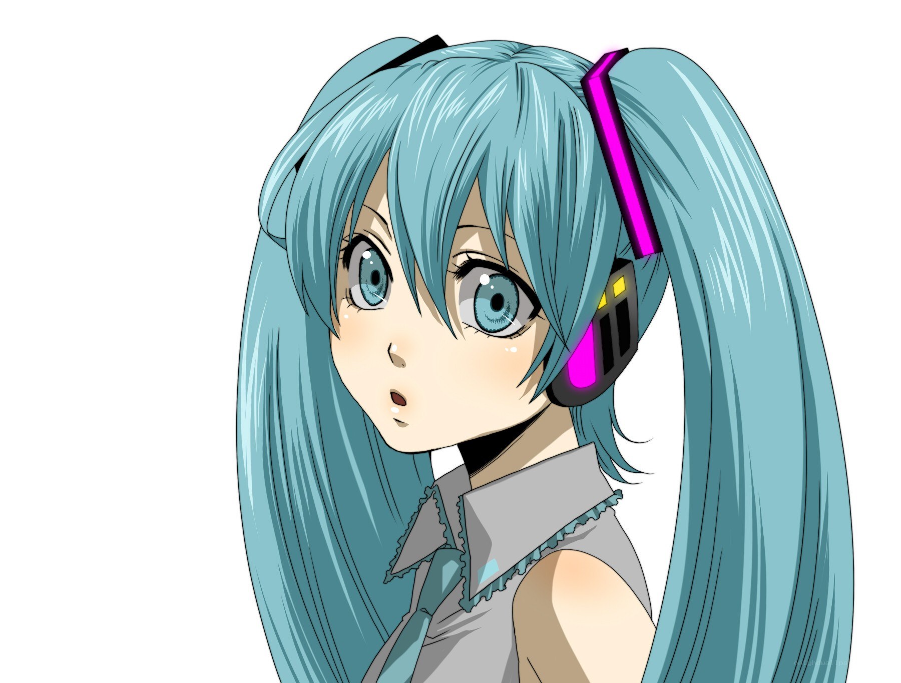 Miku with headphones