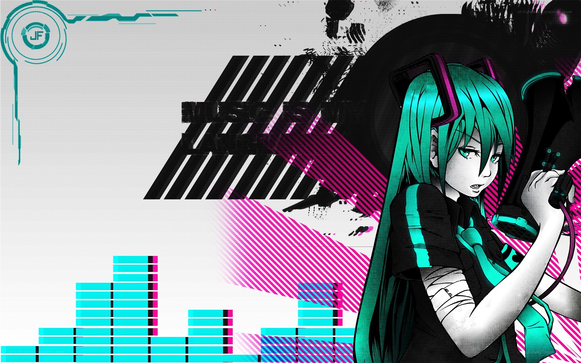 Miku with headphones