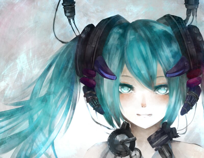 Miku with headphones