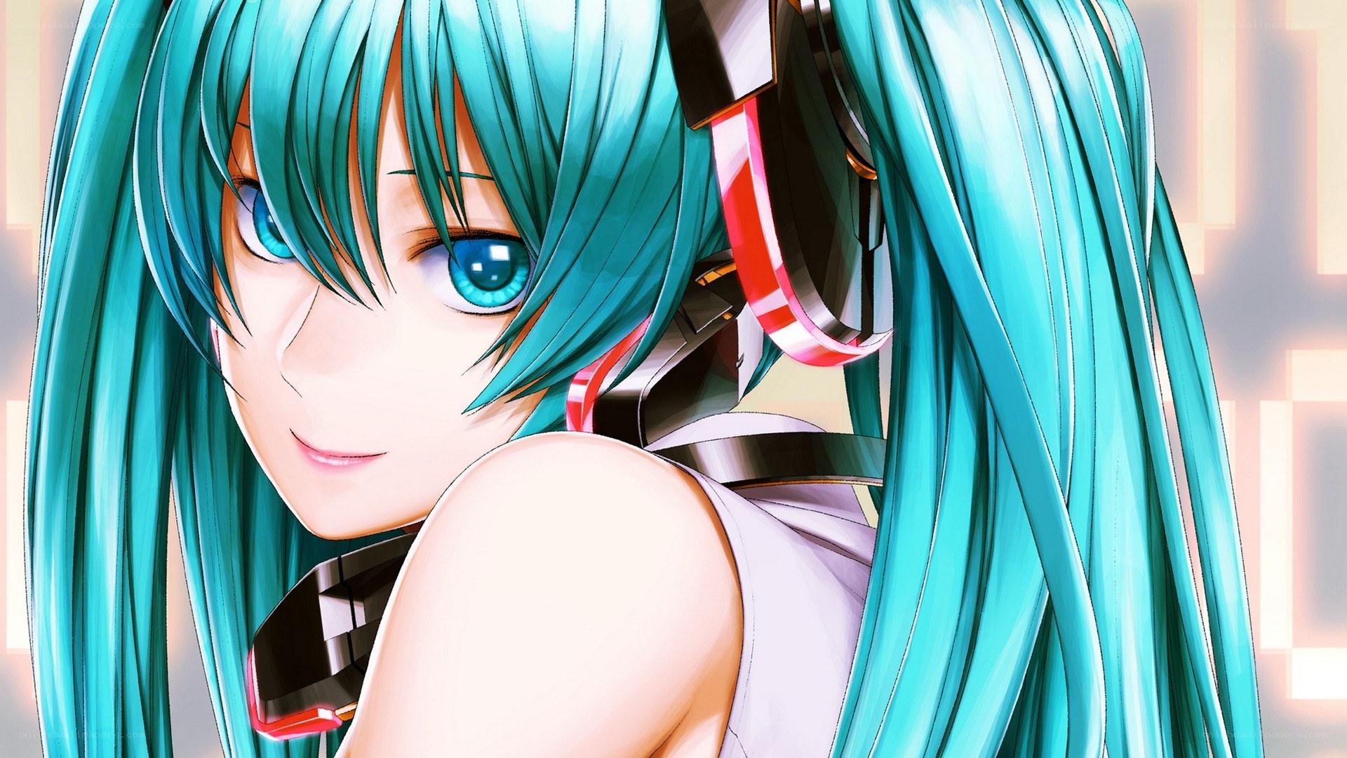 Miku with headphones
