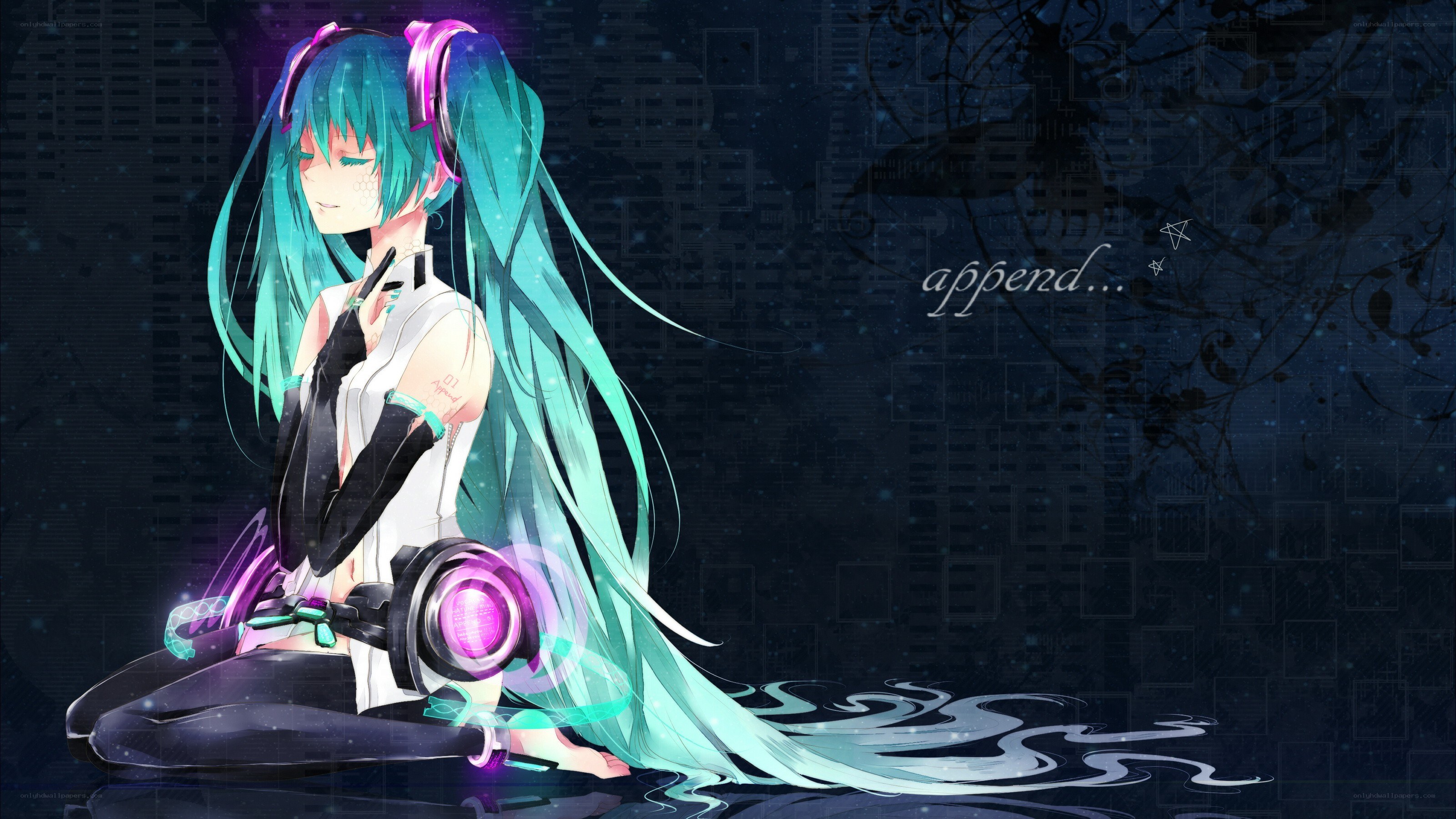 Miku with headphones