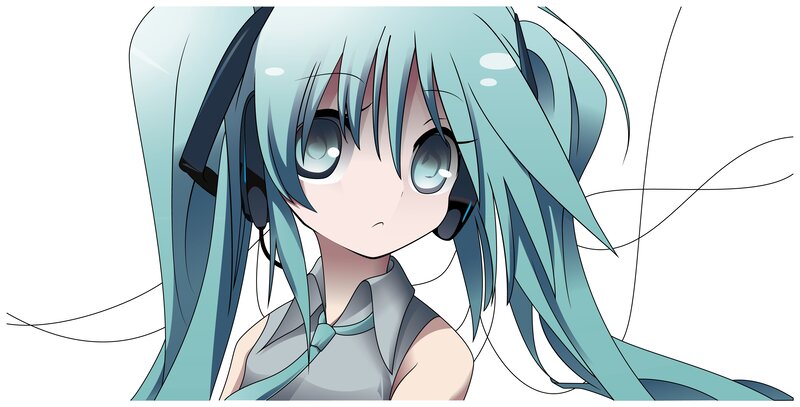 Miku with headphones