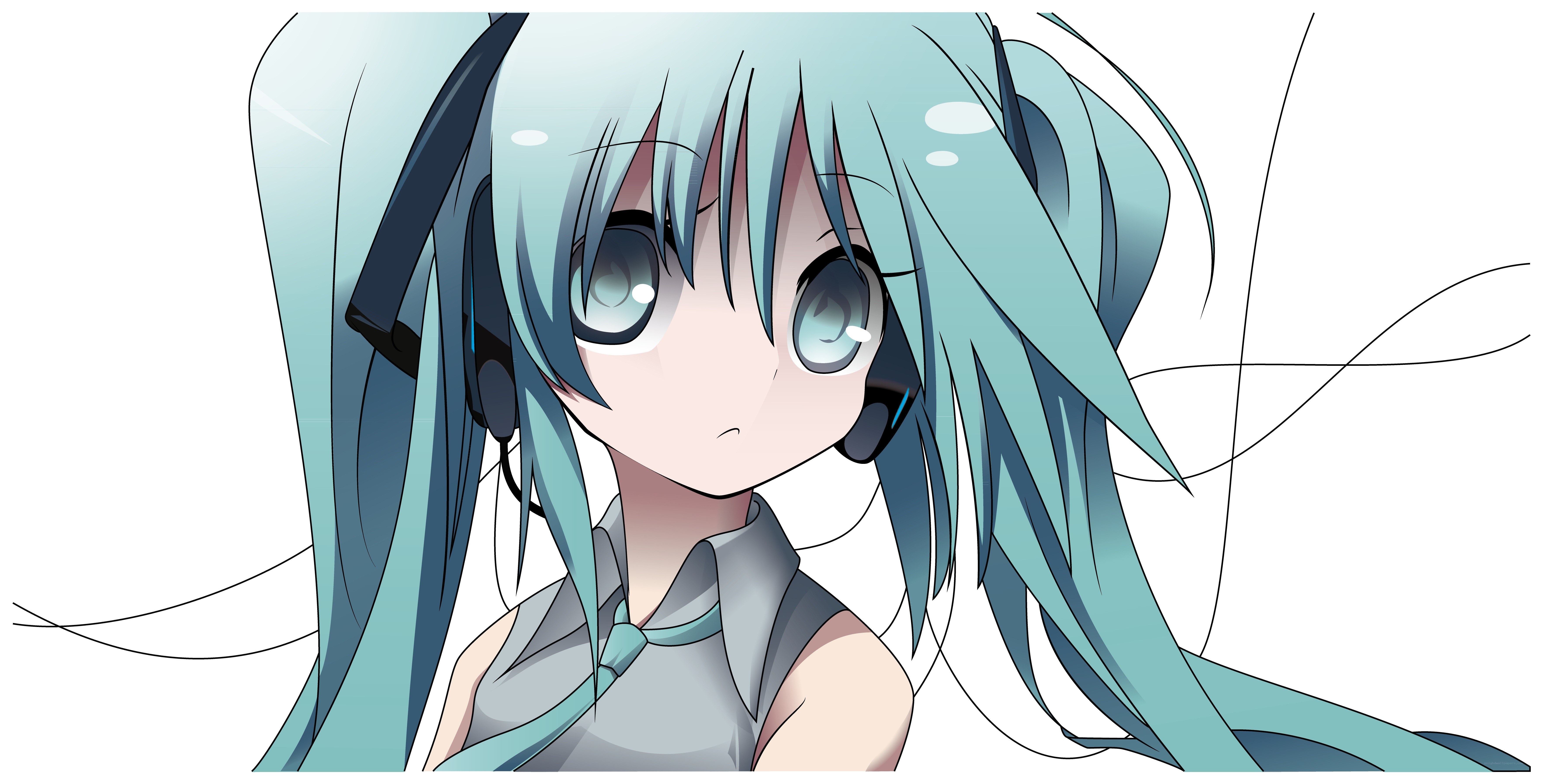 Miku with headphones