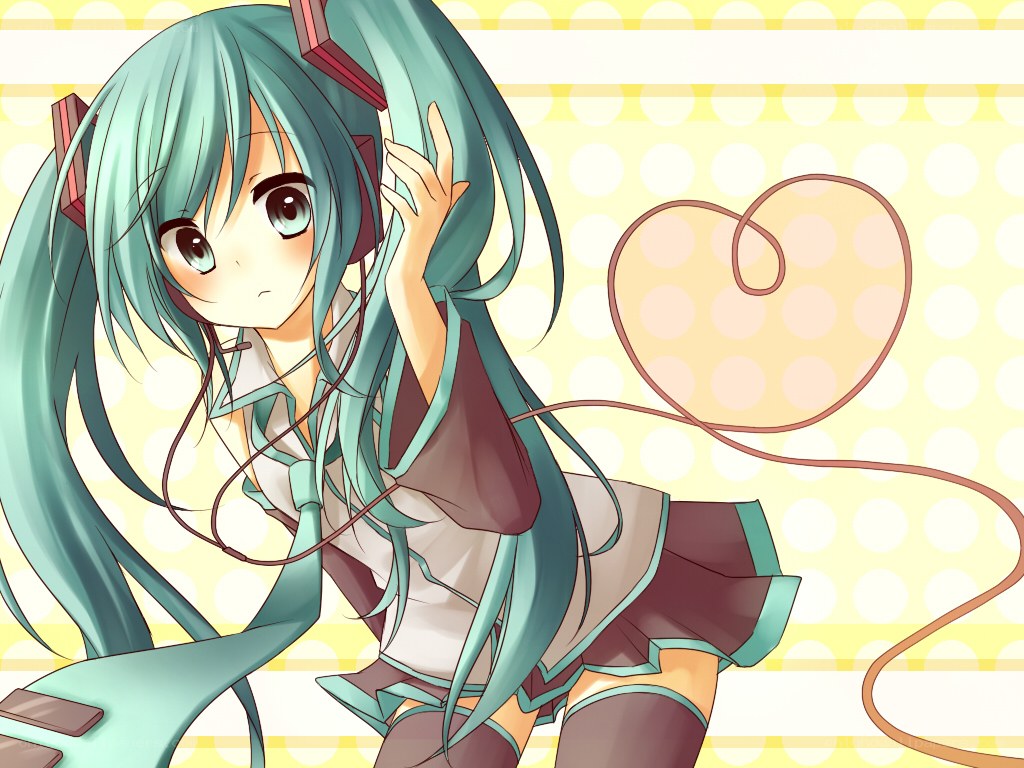 Miku with headphones