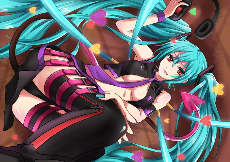 Miku with headphones
